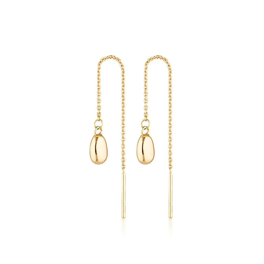 LINDA Brook Thread Earrings GOLD