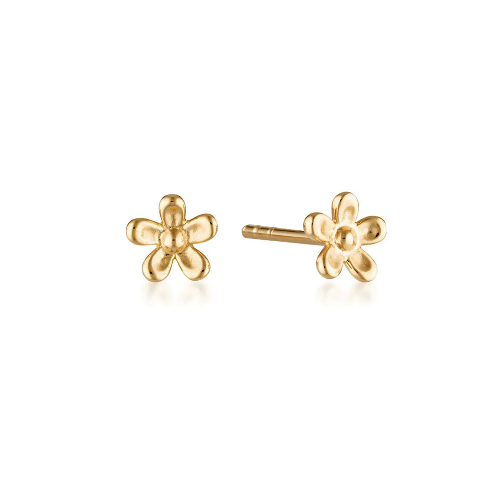 LINDA TAHIJA Wild Flower Stud Earrings GOLD