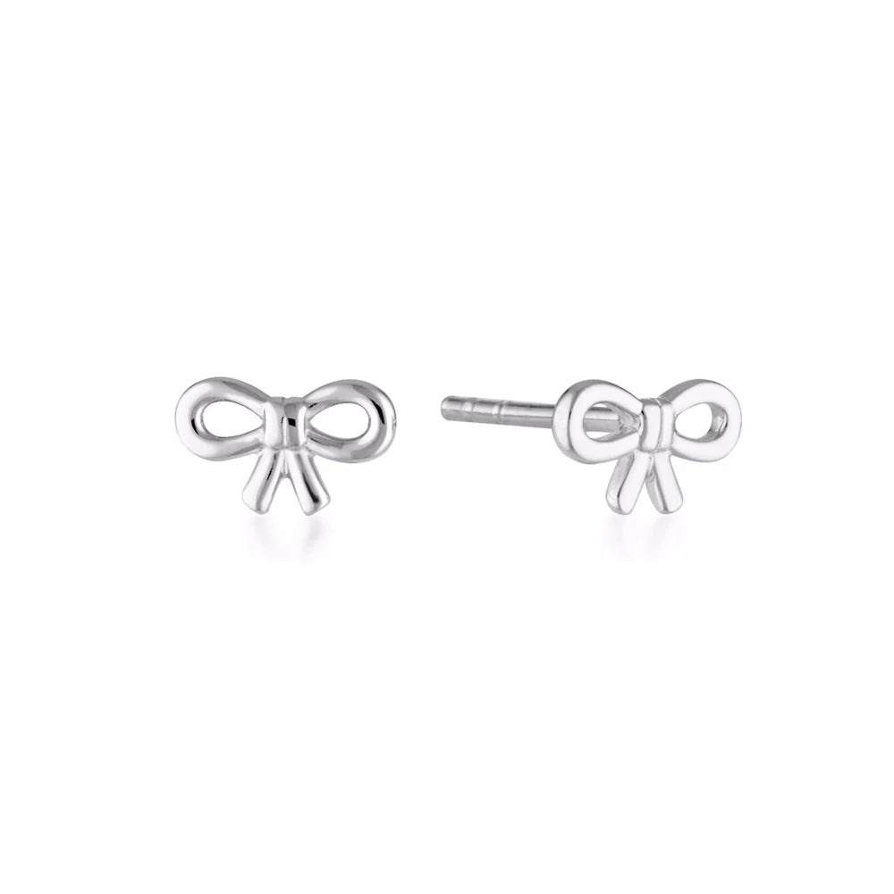 LINDA TAHIJA Bow Stud SILVER