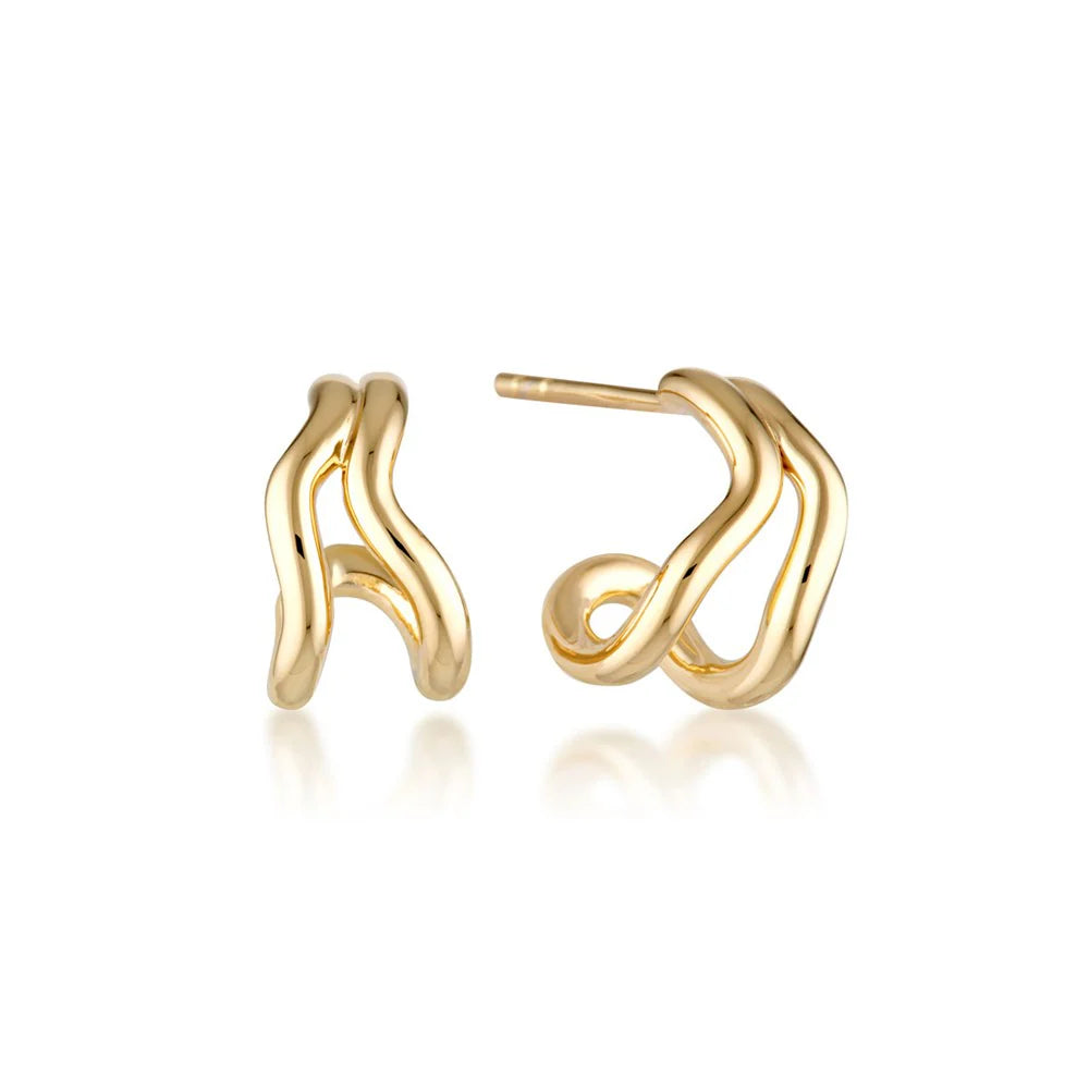 LINDA TAHIJA Split Earrings GOLD