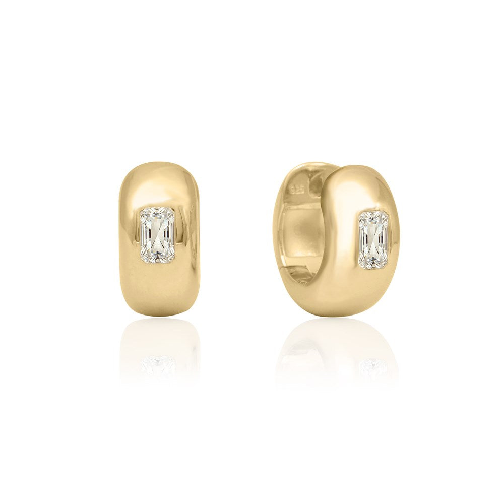 LINDA TAHIJA Rocco Huggie Sapphire GOLD