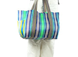 Pocket Market Bag BLUE GREEN MULTI