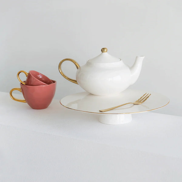 FRENCH BAZAAR Good Morning Teacup BRANDIED APRICOT
