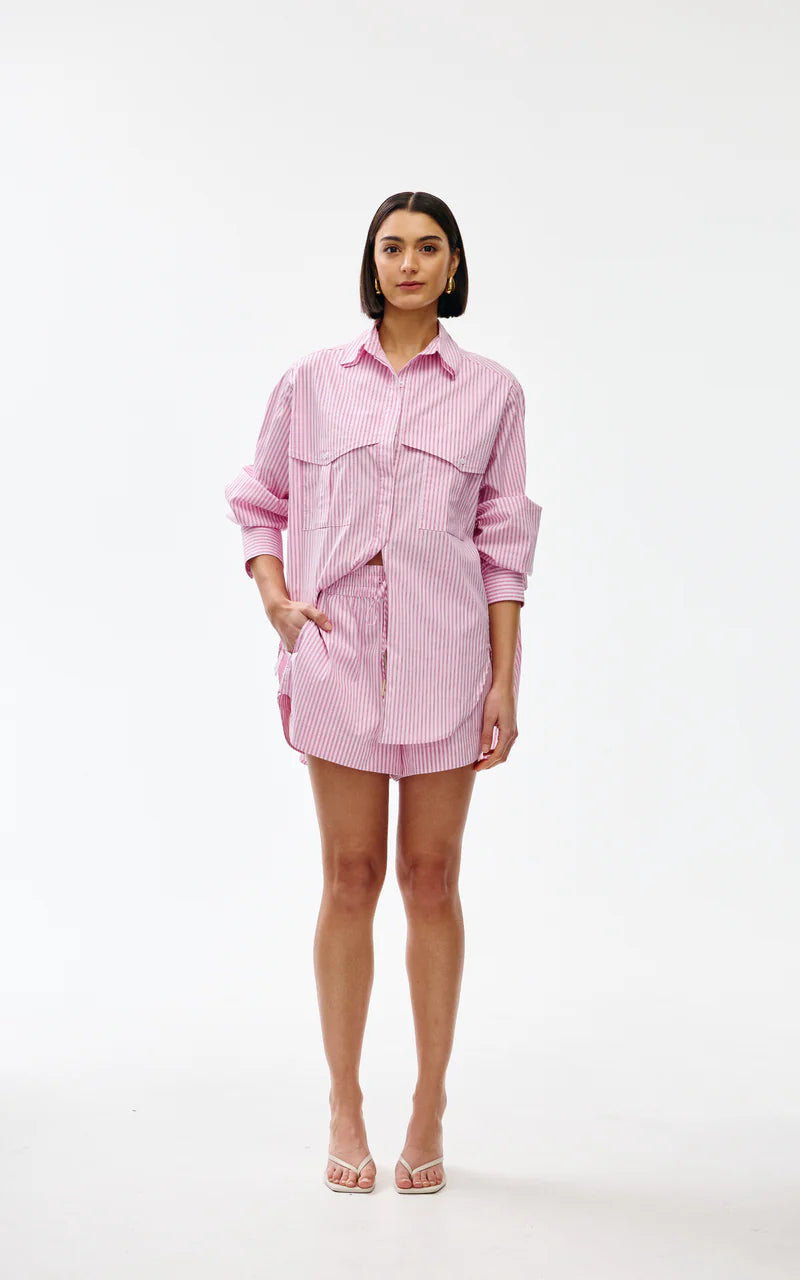 KINNEY Juniper Short PINK PINSTRIPE