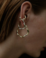 F+H Wave Hoop Earrings Small GOLD