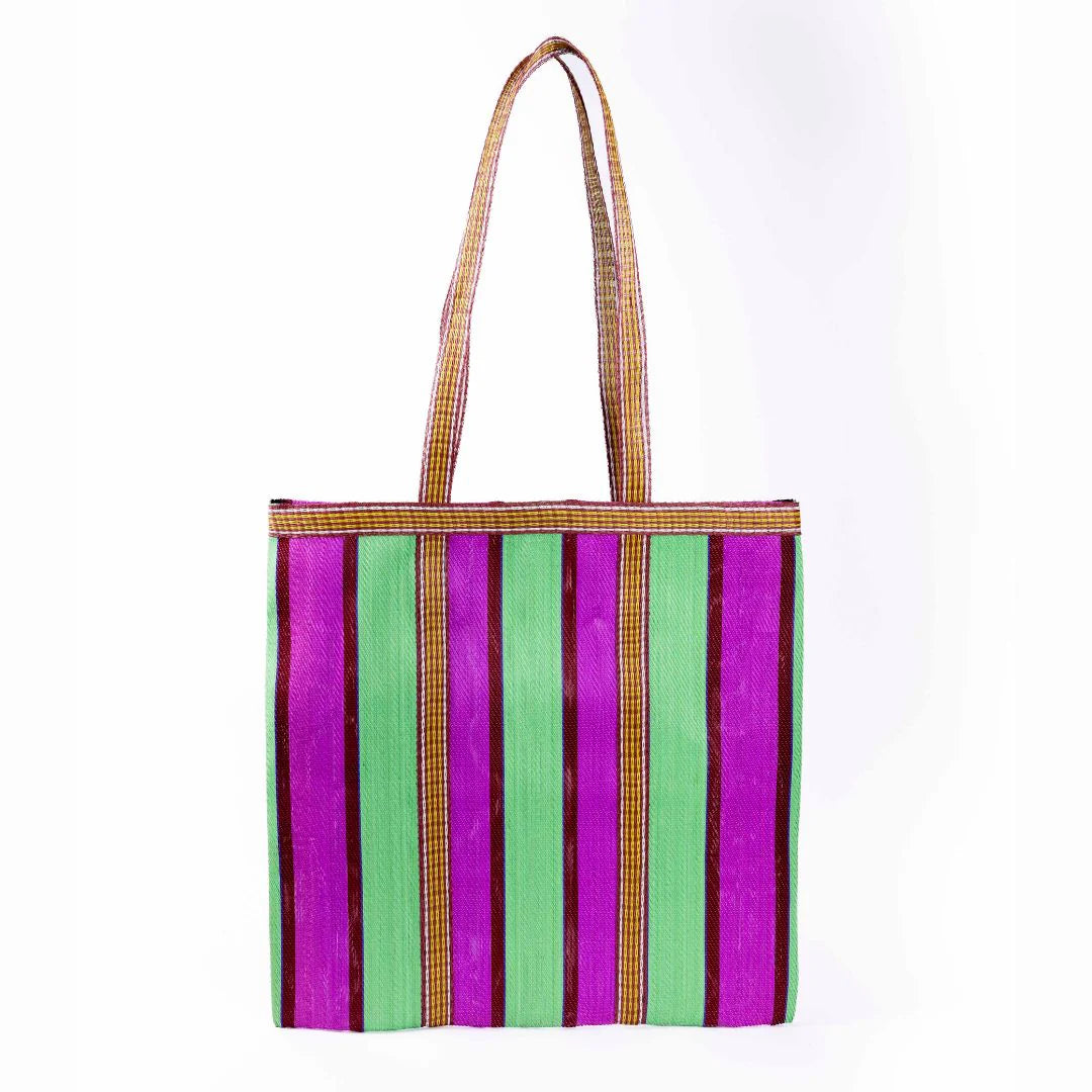 PARISIAN COOL Cannes Tote PURPLE+RASBERRY