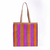 PARISIAN COOL St Tropez Tote ORANGE+FUCHSIA