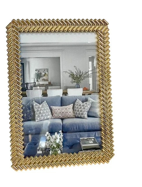 FLAIR Matisse Woven Frame GOLD 4" x 6"