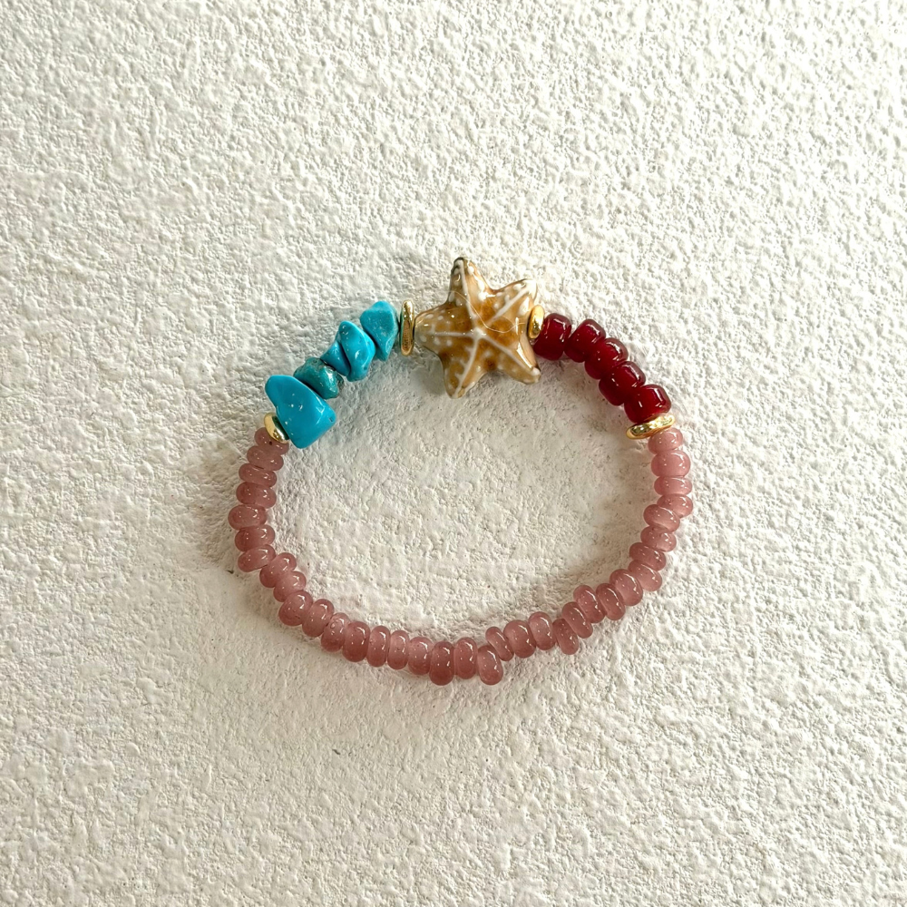 HEI TAI Cove Cream Starfish Bracelet TURQUOISE