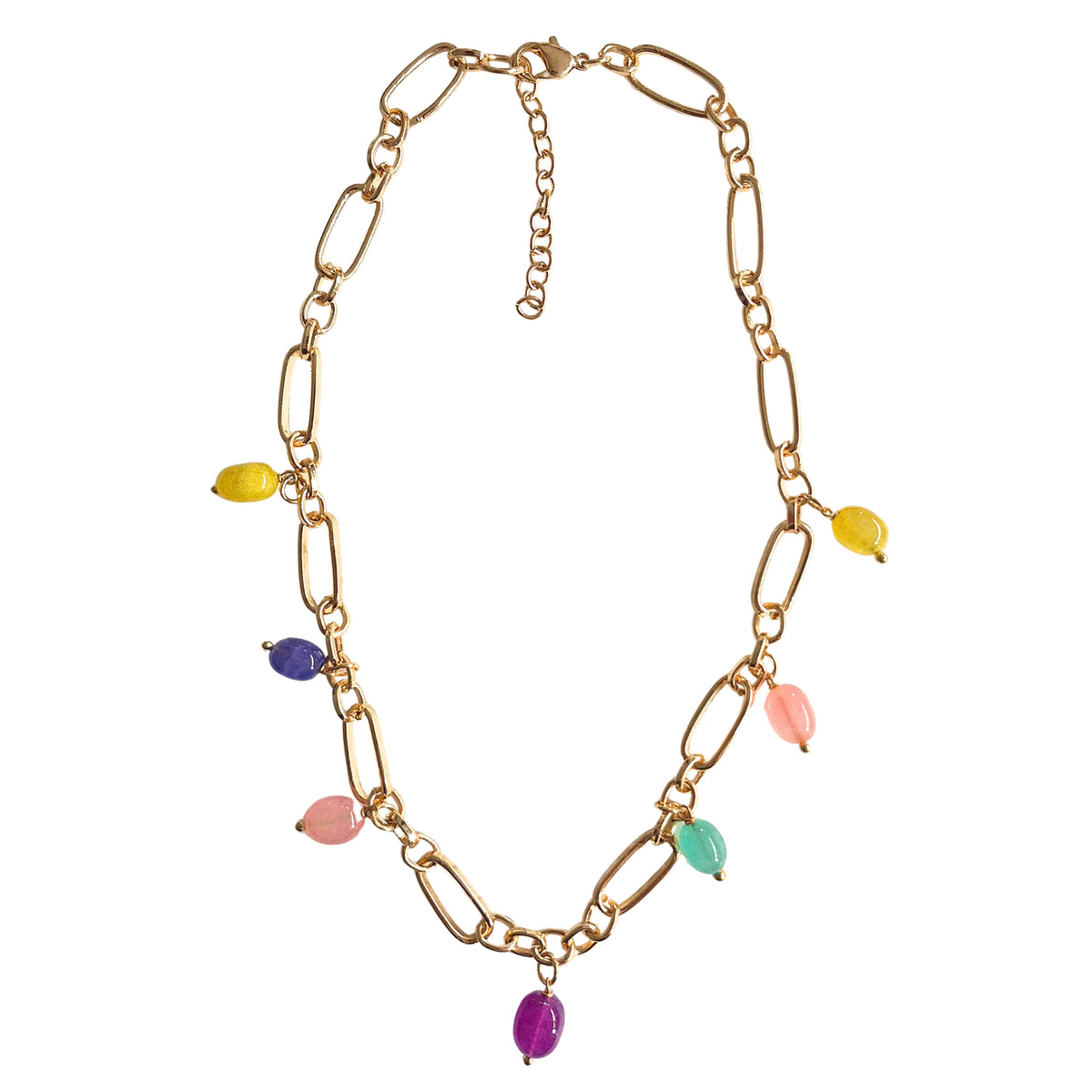 Chain Necklace Rainbow Charms