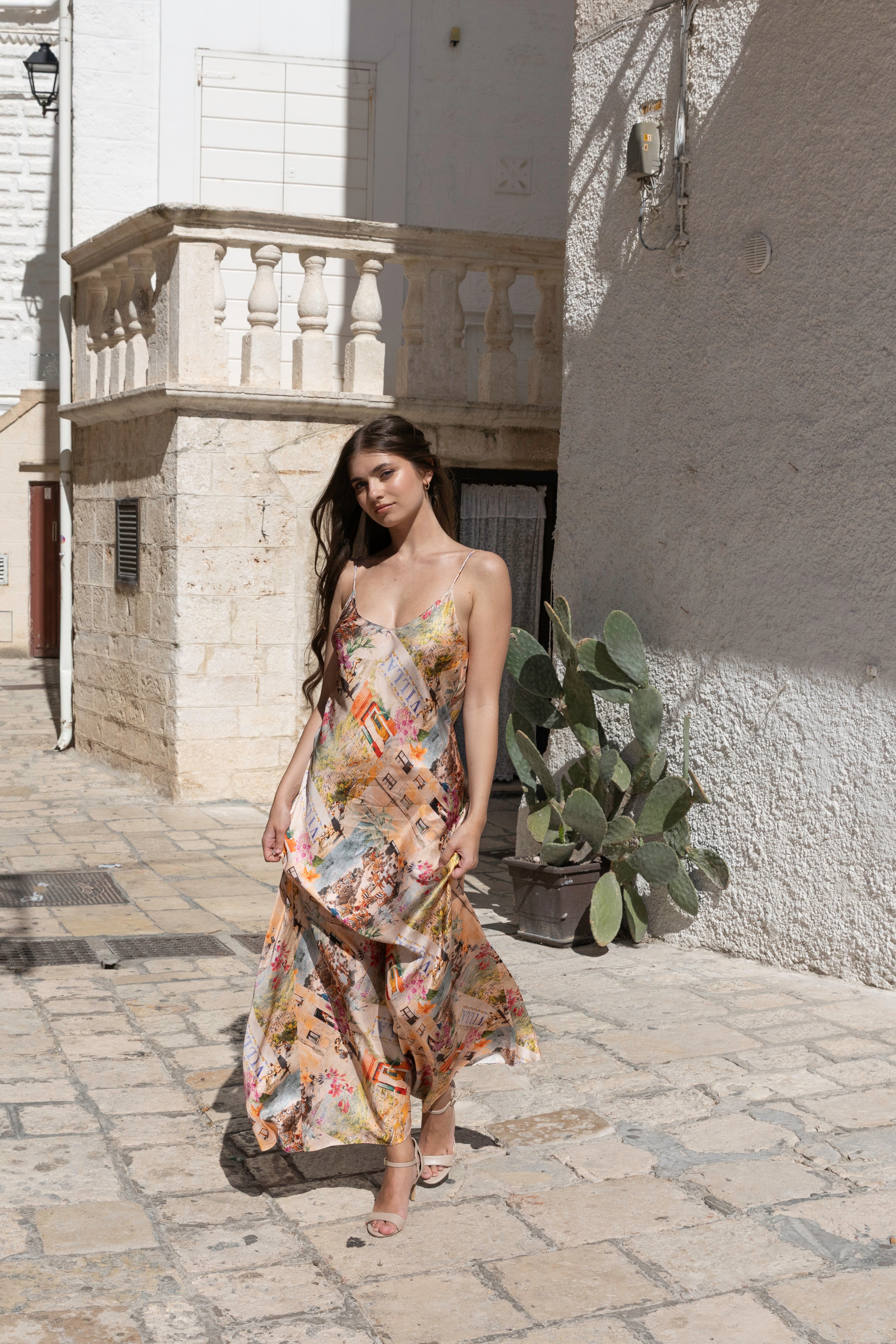 KACHEL Selena Slip Dress CAPRI