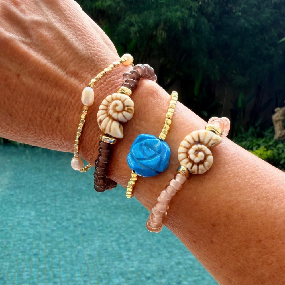 HEI TAI Cove Cream Shell Bracelet PALE PEACH