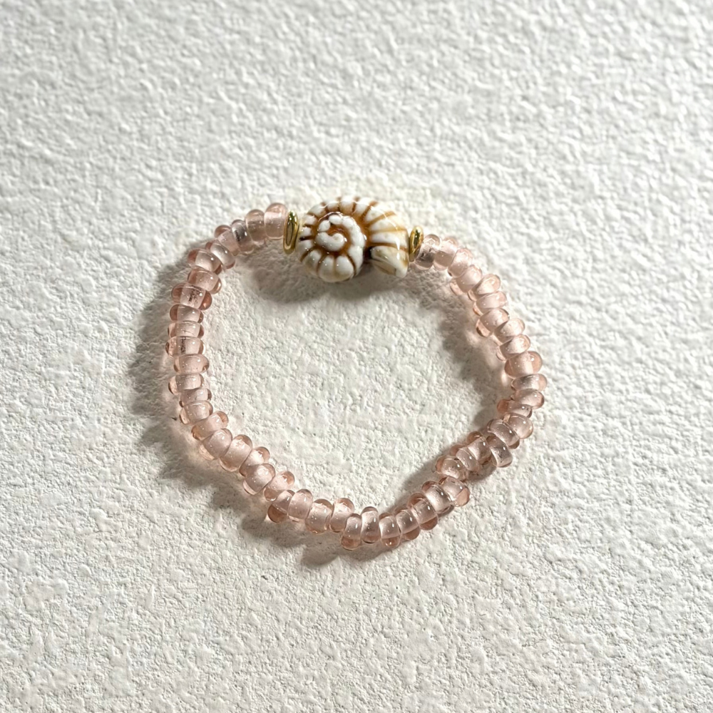 HEI TAI Cove Cream Shell Bracelet PALE PEACH
