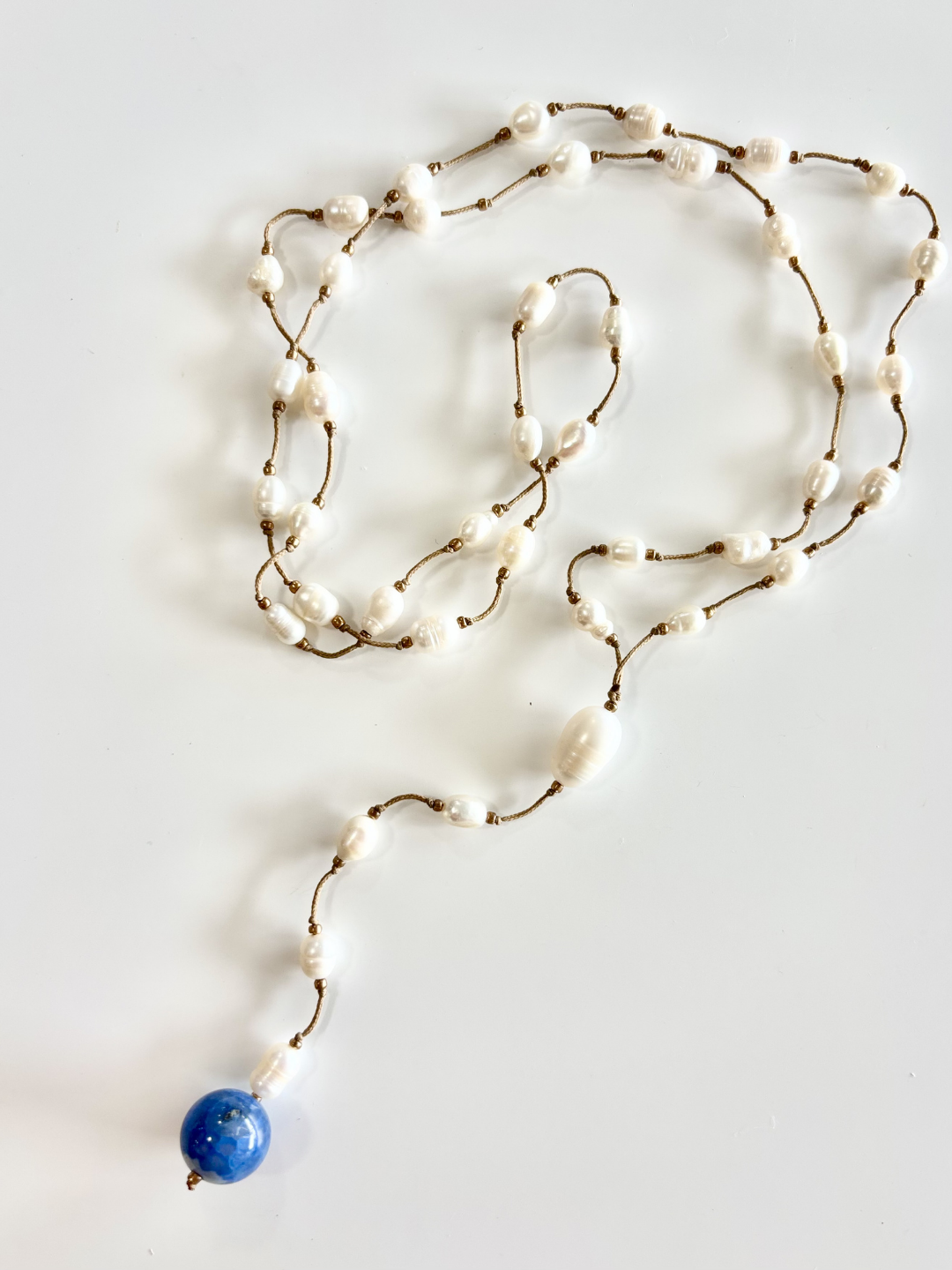 HEI TAI Long Necklace FRESHWATER PEARL & STONE #1