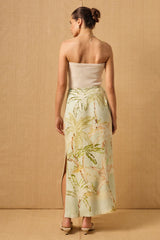 MON RENN Isle Wrap Skirt PALMS PRINT