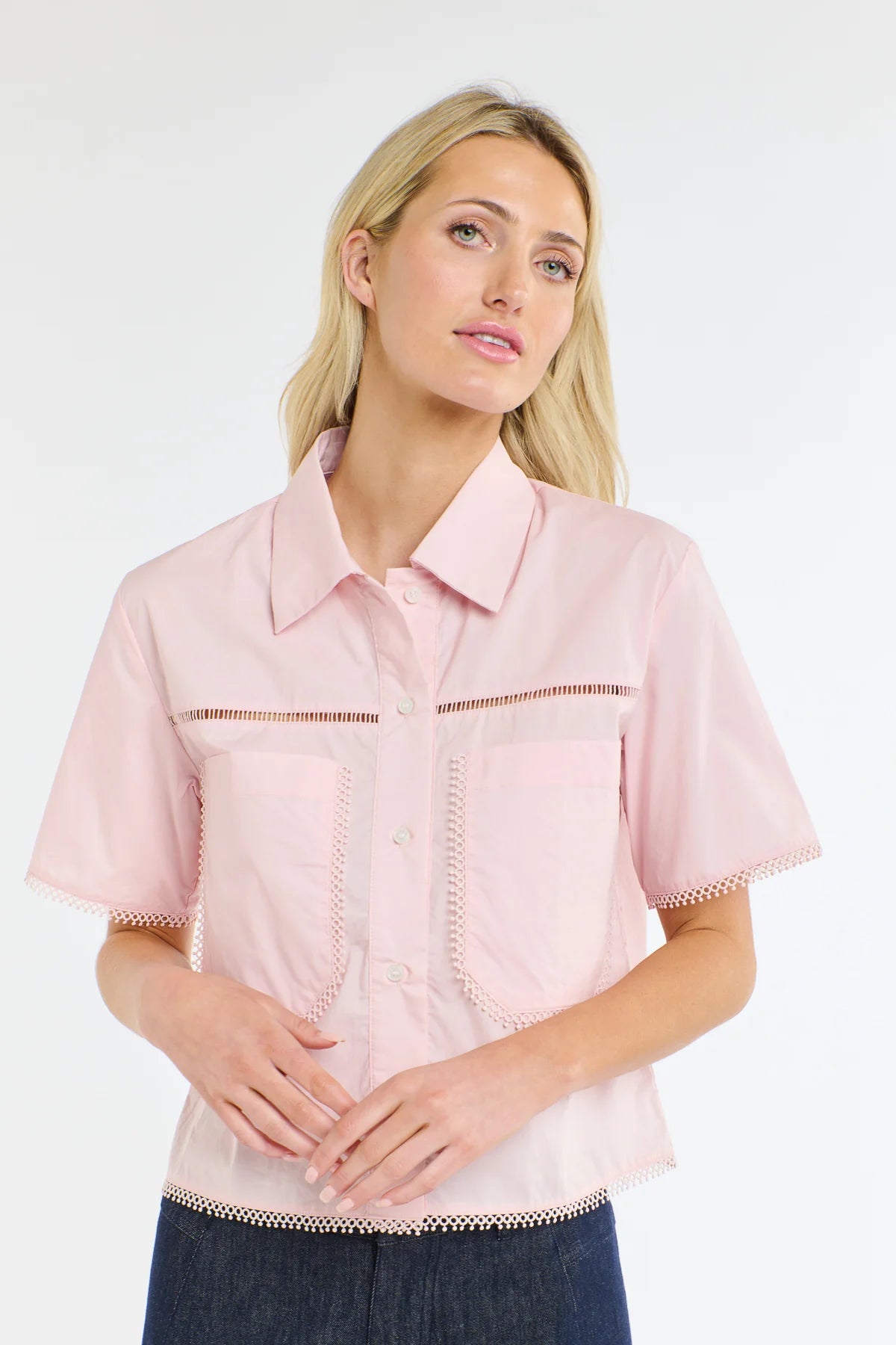 365 DAYS Picnic Pocket Shirt BLUSH