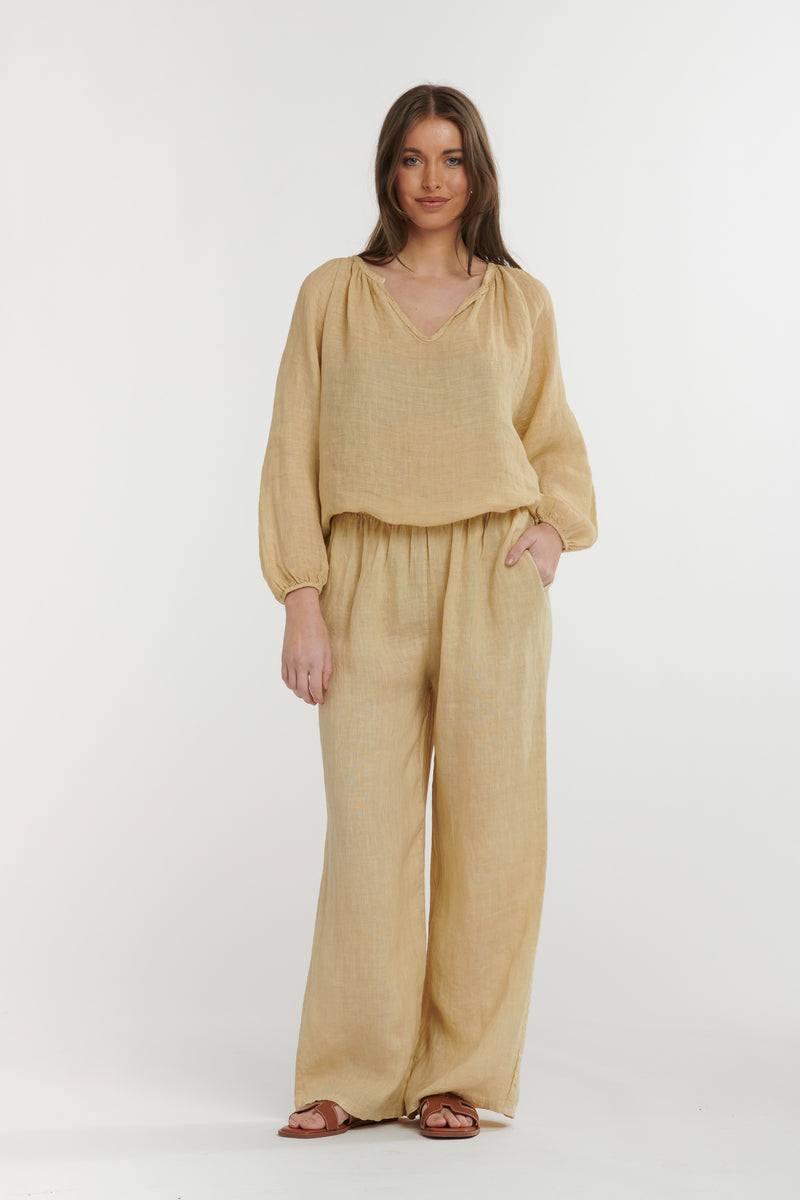 URBAN LUXURY Linen Top HEMP