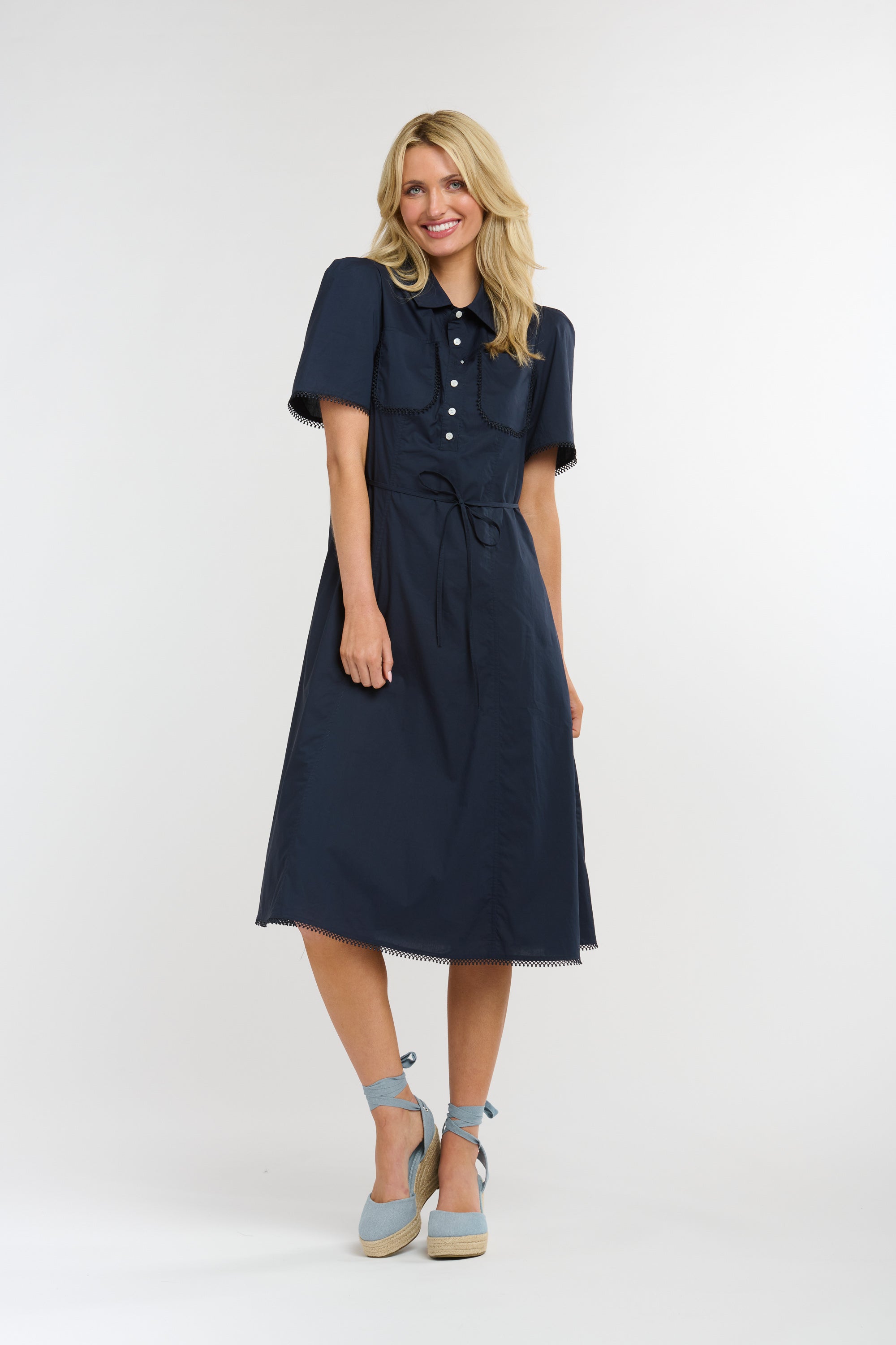 365 DAYS Picnic Pocket Dress NAVY