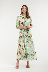 LOVE ITALY Ladies Lunch Dress MINT BLOOM