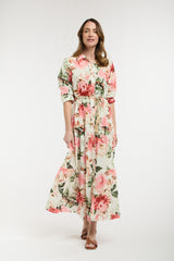 LOVE ITALY Ladies Lunch Dress PEACH BLOOM