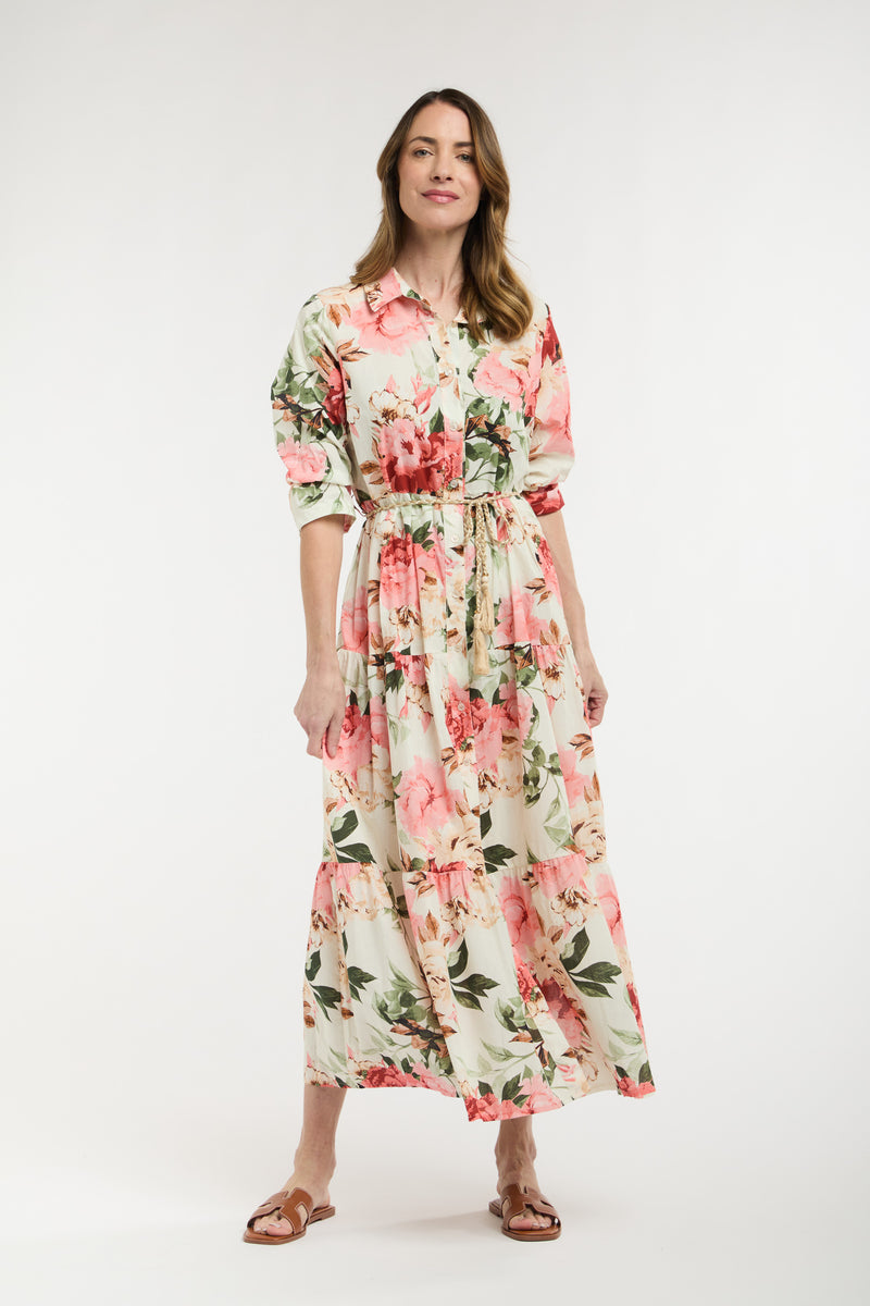 LOVE ITALY Ladies Lunch Dress PEACH BLOOM