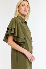 365 DAYS Lainie Flutter Dress KHAKI