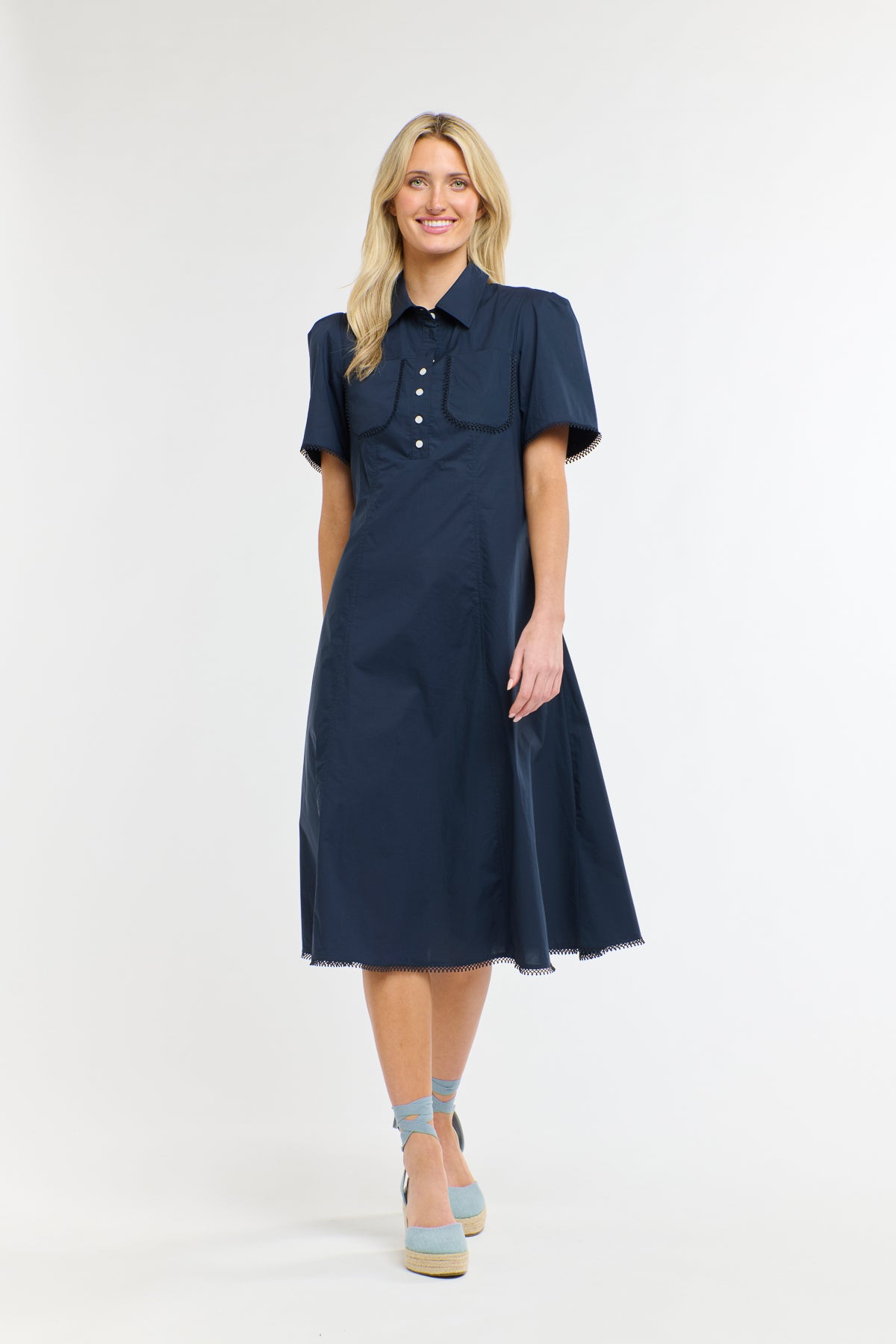 365 DAYS Picnic Pocket Dress NAVY
