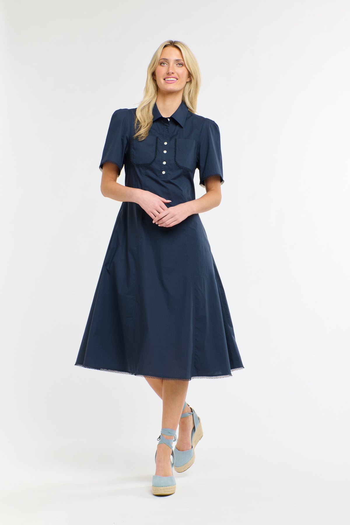 365 DAYS Picnic Pocket Dress NAVY