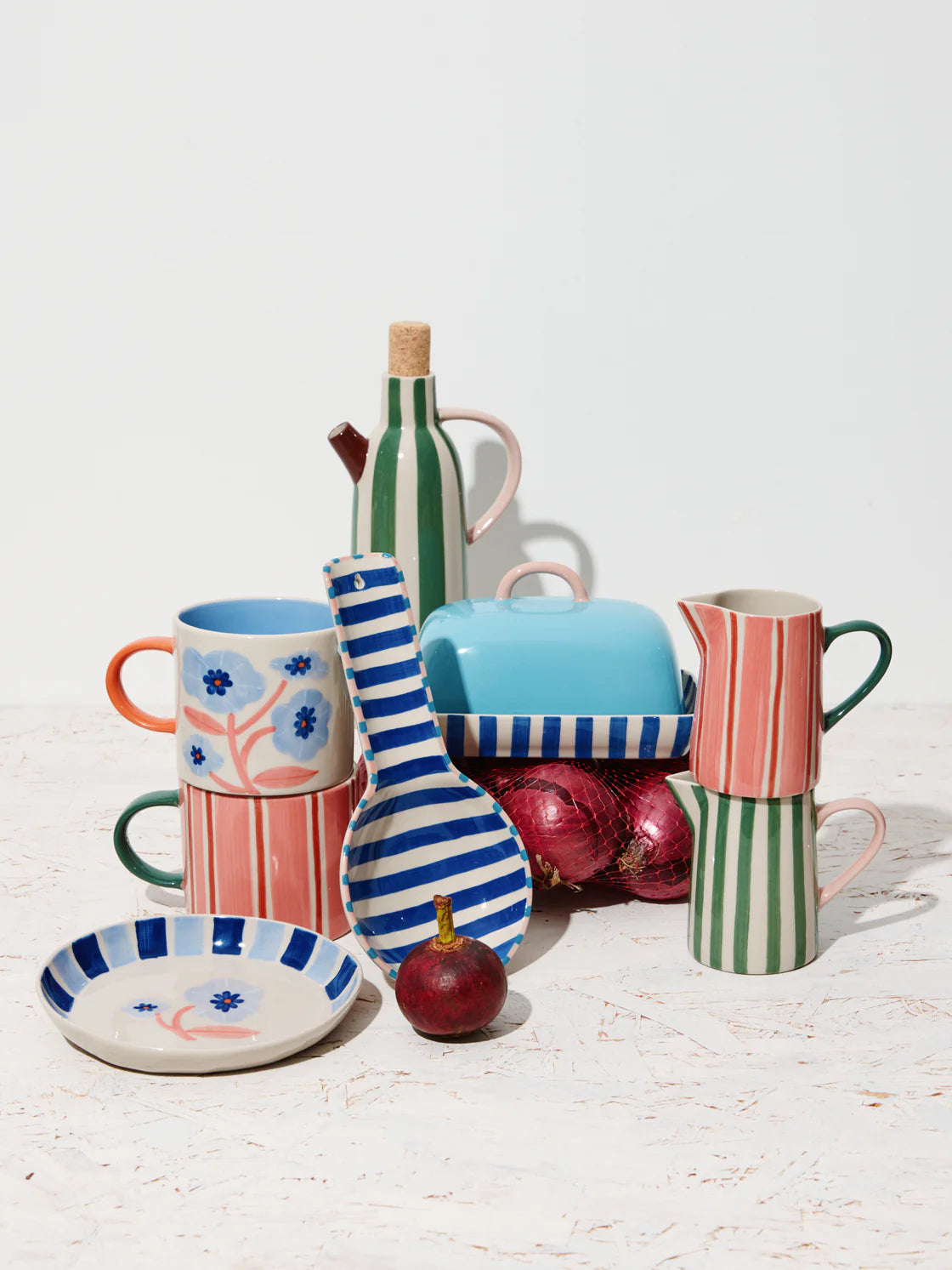 JONES & CO Bloomie Milk Jug GREEN