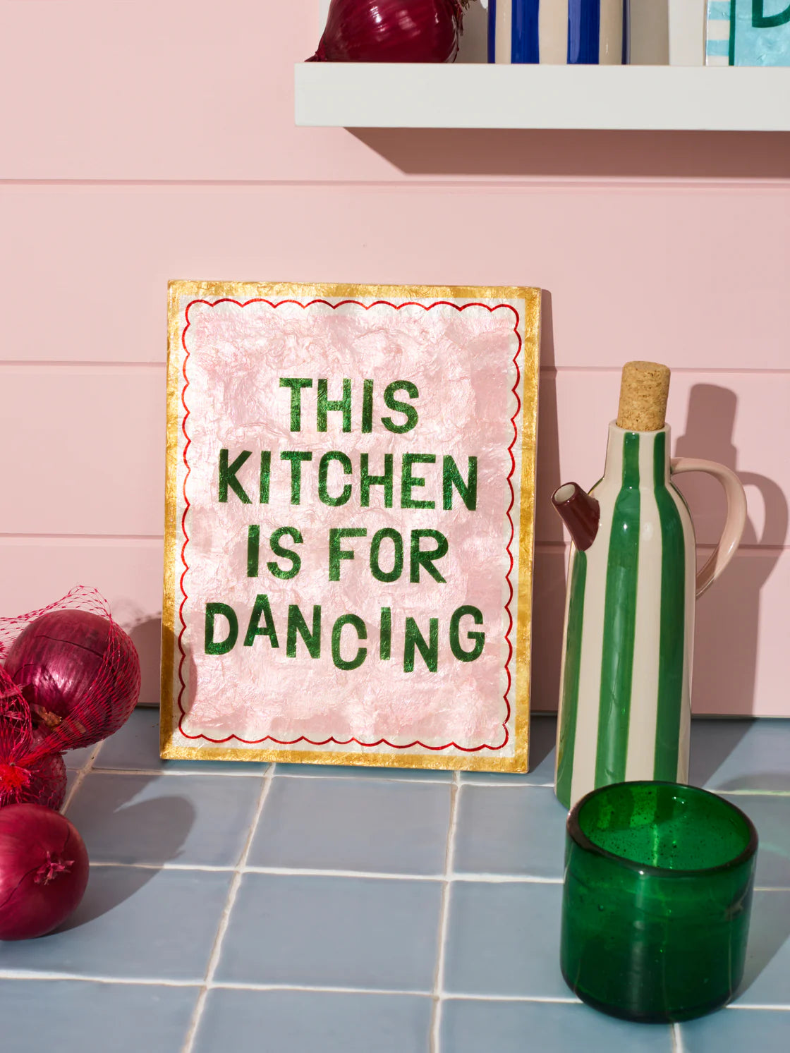 JONES & CO Fun House Kitchen Tile SMALL BLUSH