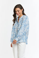 ITALIAN STAR Sybil Blouse BLUE FLOWERS