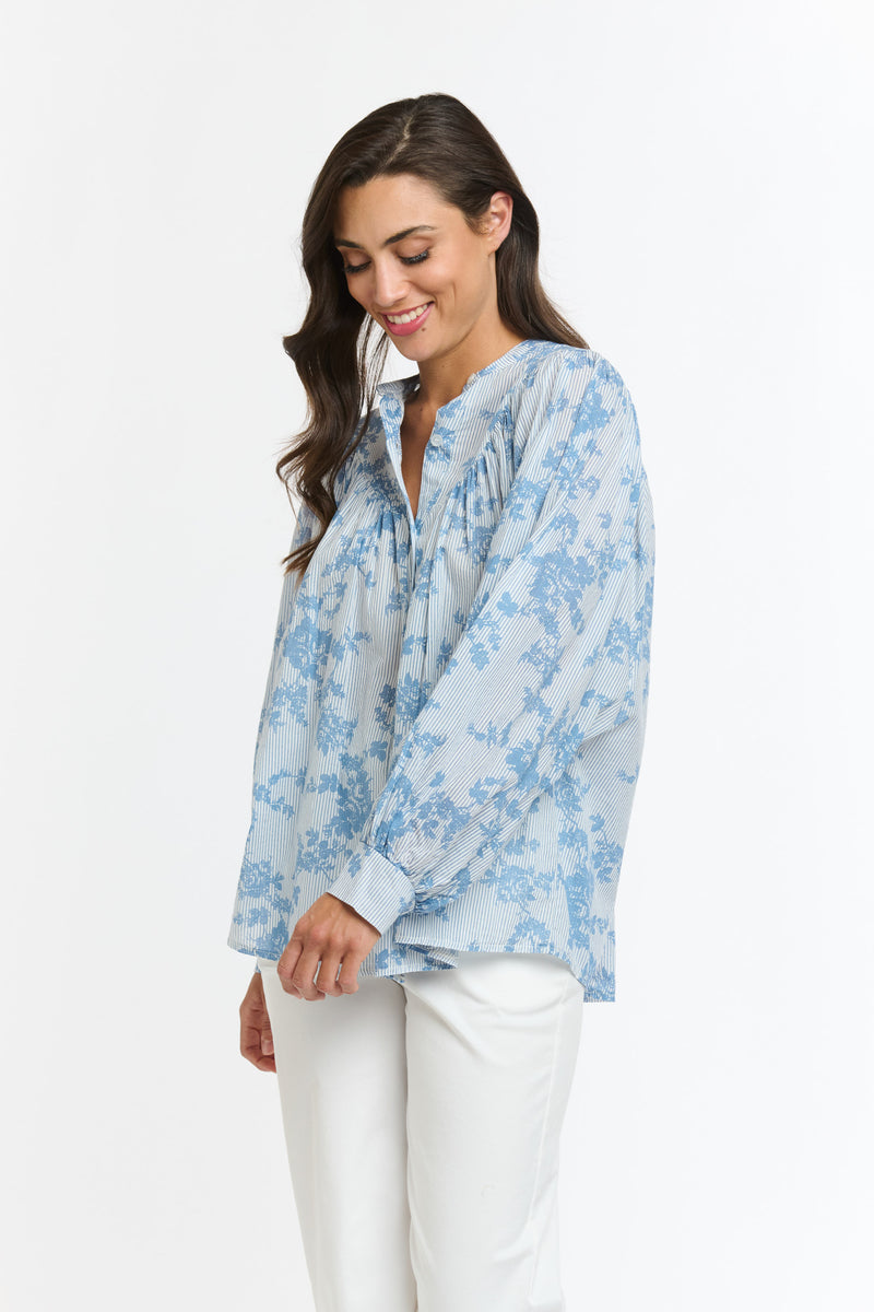 ITALIAN STAR Sybil Blouse BLUE FLOWERS