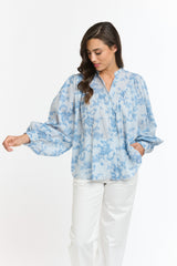 ITALIAN STAR Sybil Blouse BLUE FLOWERS