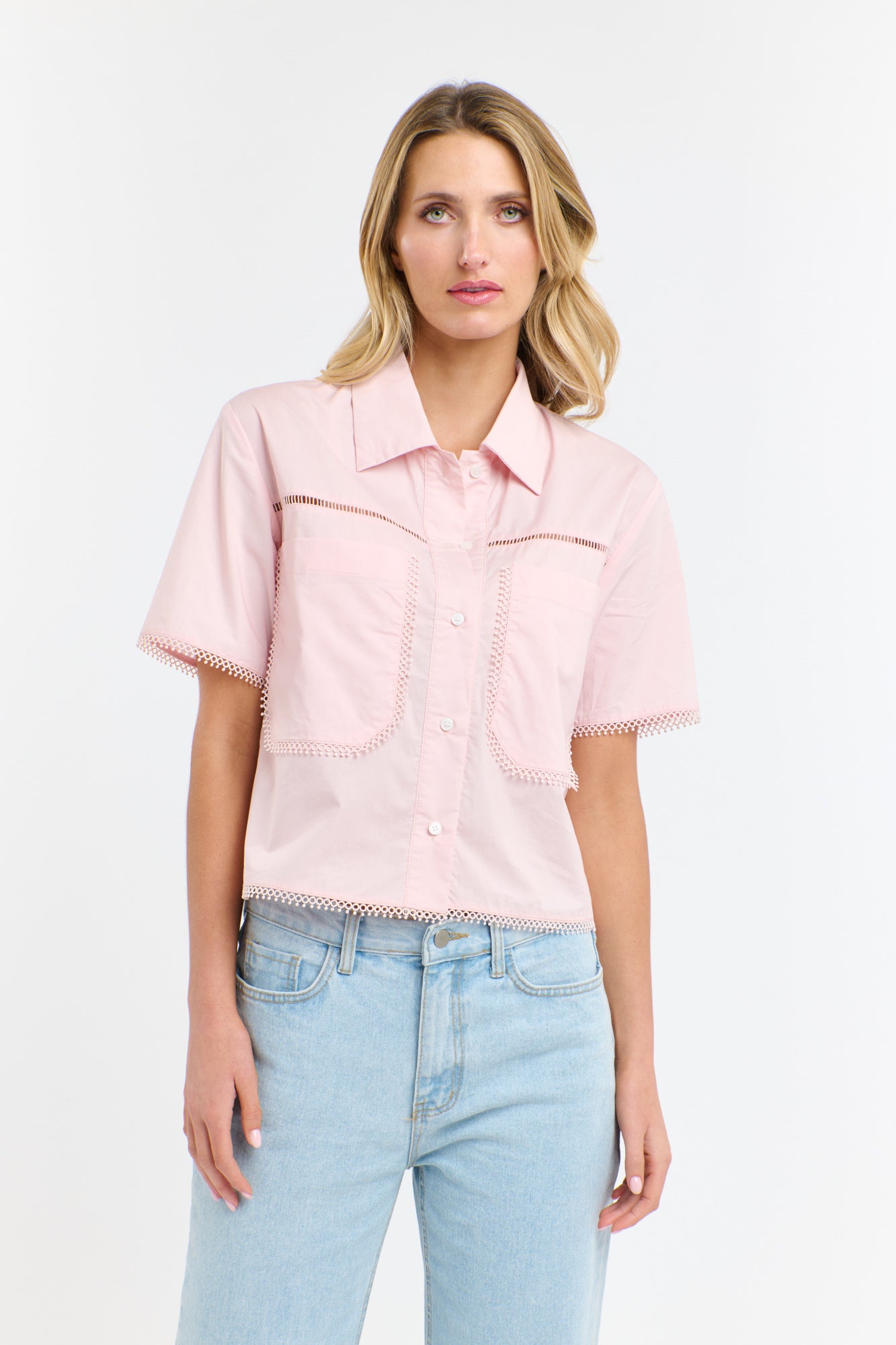 365 DAYS Picnic Pocket Shirt BLUSH