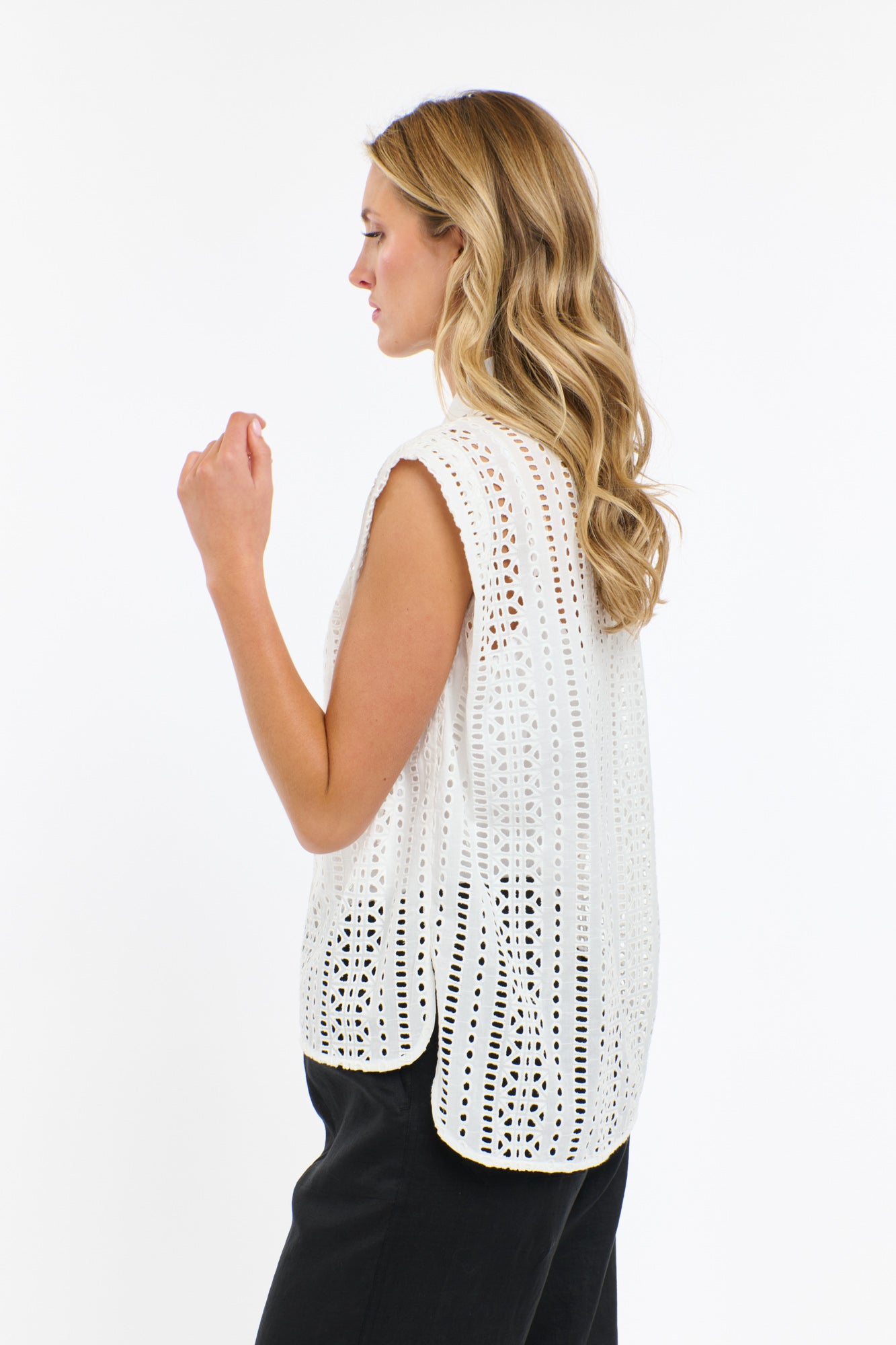 365 DAYS Casey Embroidered Shirt WHITE