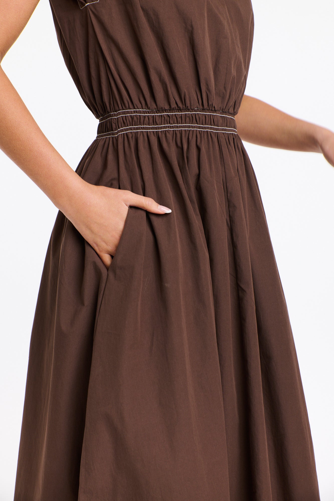 365 DAYS Cooper Stitch Dress CHOCOLATE