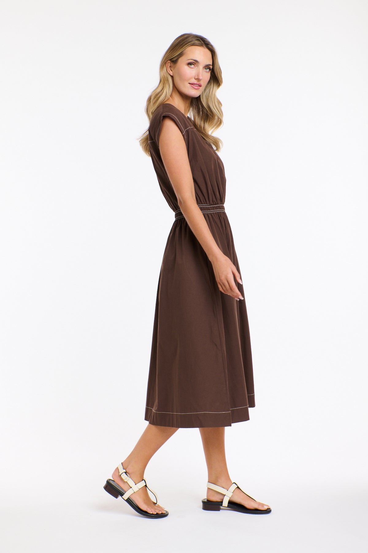 365 DAYS Cooper Stitch Dress CHOCOLATE