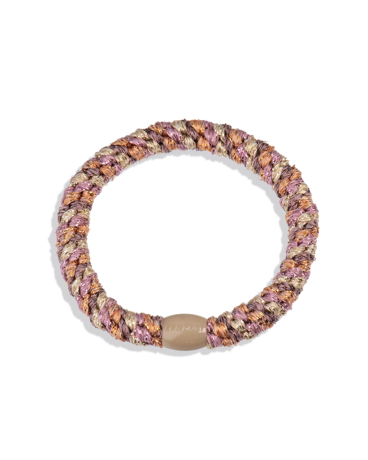 KKNEKKI Original Hair Tie PEACH PINK GLITTER