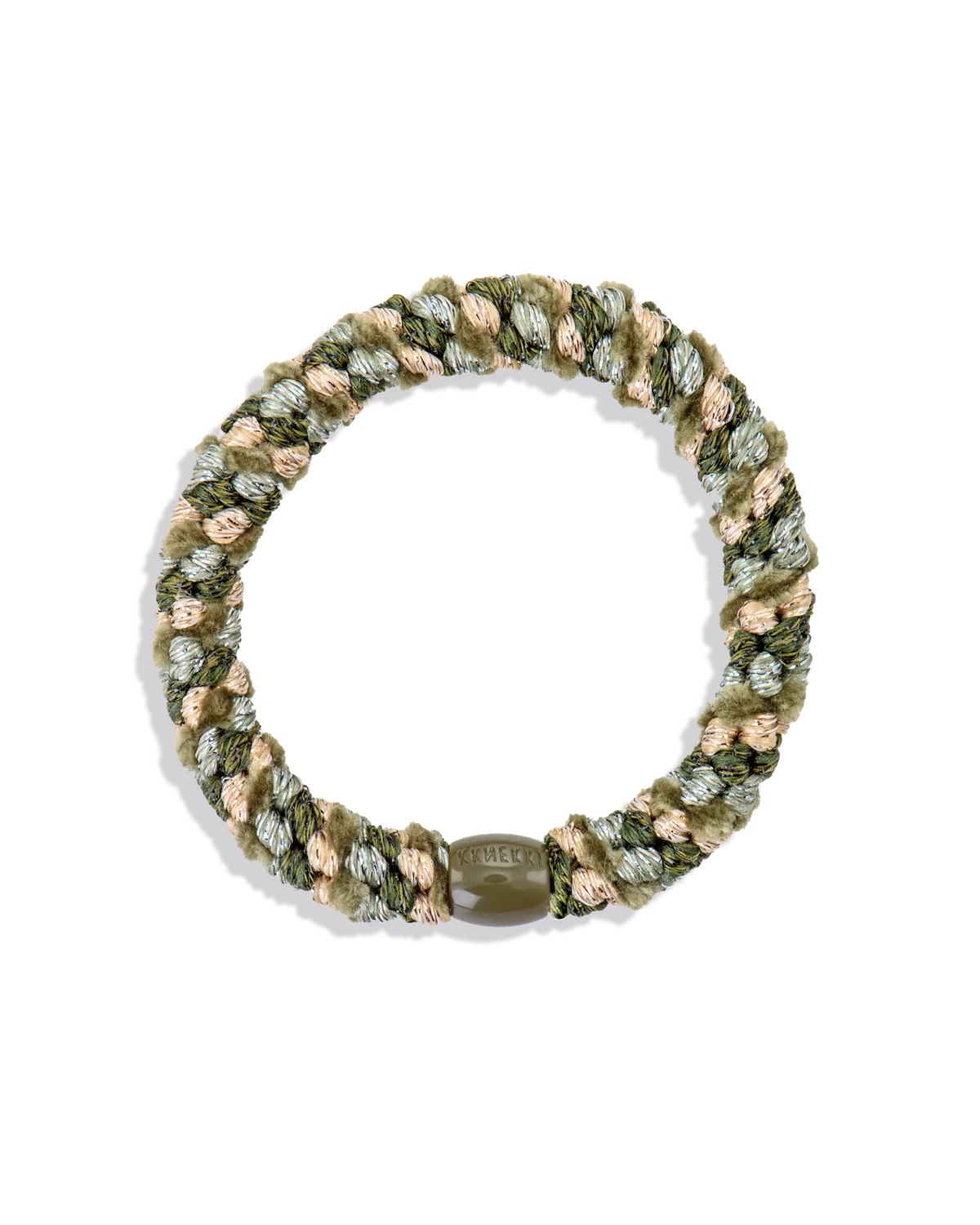 KKNEKKI Original Hair Tie MIX GREEN BEIGE GLITTER