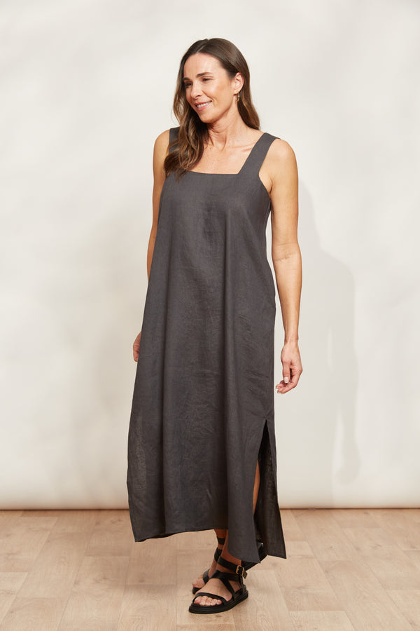 EB+ & IVE Halcyon Tank Dress OYSTER