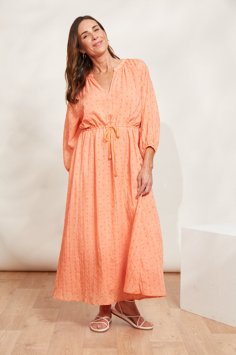 EB & IVE Zephyr Maxi Dress PAPAYA