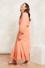 EB & IVE Zephyr Maxi Dress PAPAYA