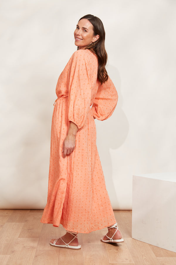 EB & IVE Zephyr Maxi Dress PAPAYA