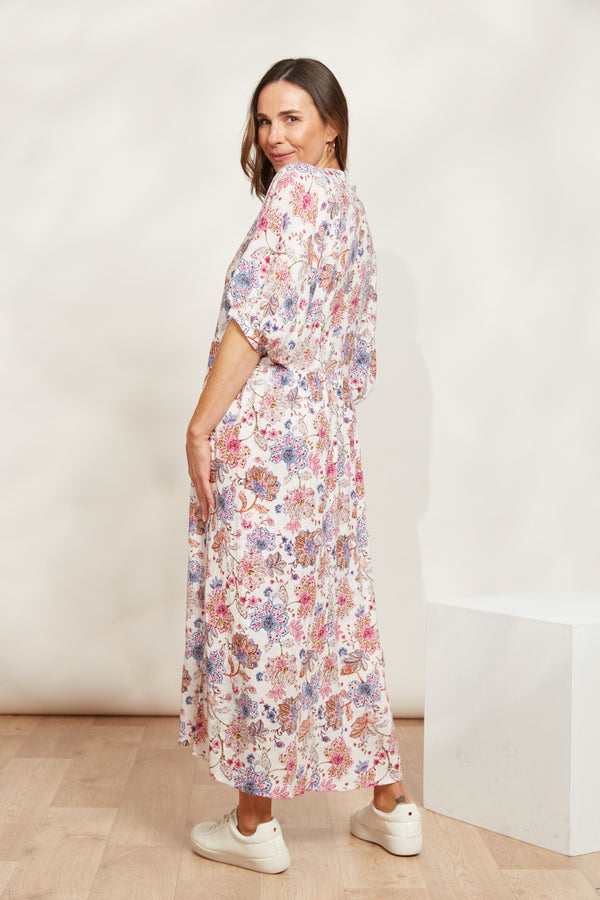 EB & IVE Seraphic Tie Dress PAISLEY