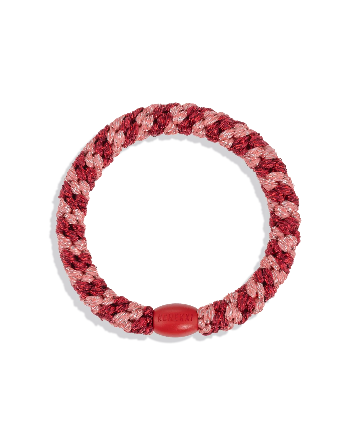 KKNEKKI Original Hair Tie CORAL BORDEAUX GLITTER