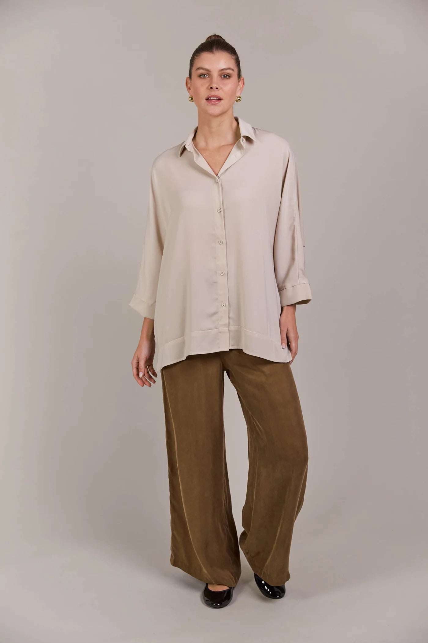 EB&IVE Elsie Relaxed Shirt ECRU