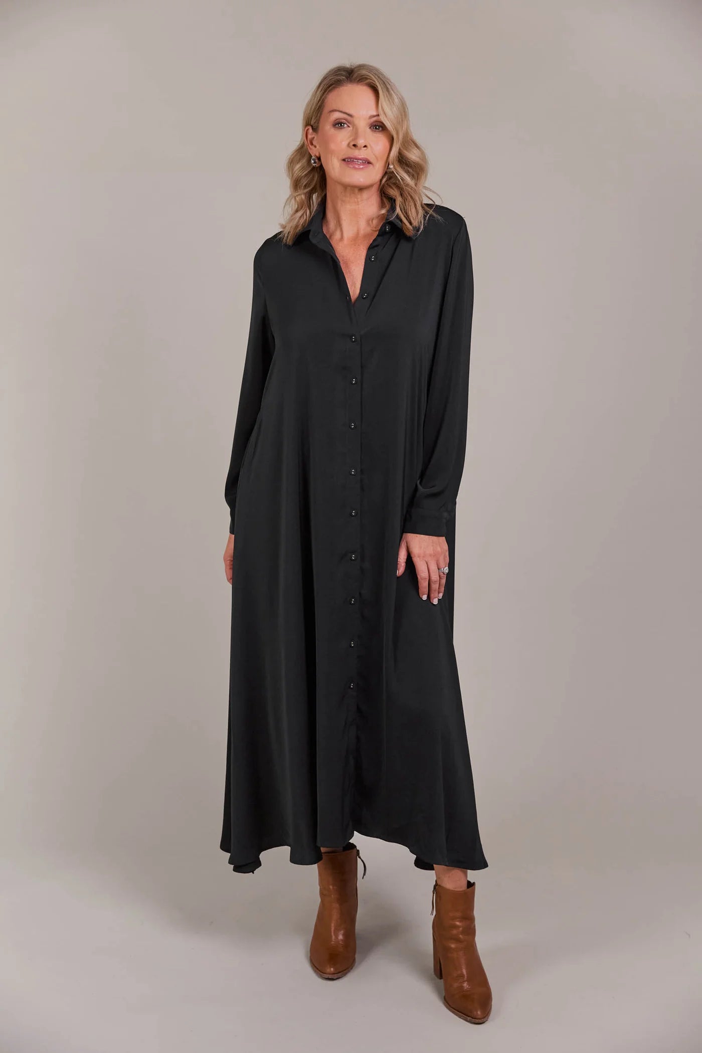 EB&IVE Elsie Shirt Dress BLACK