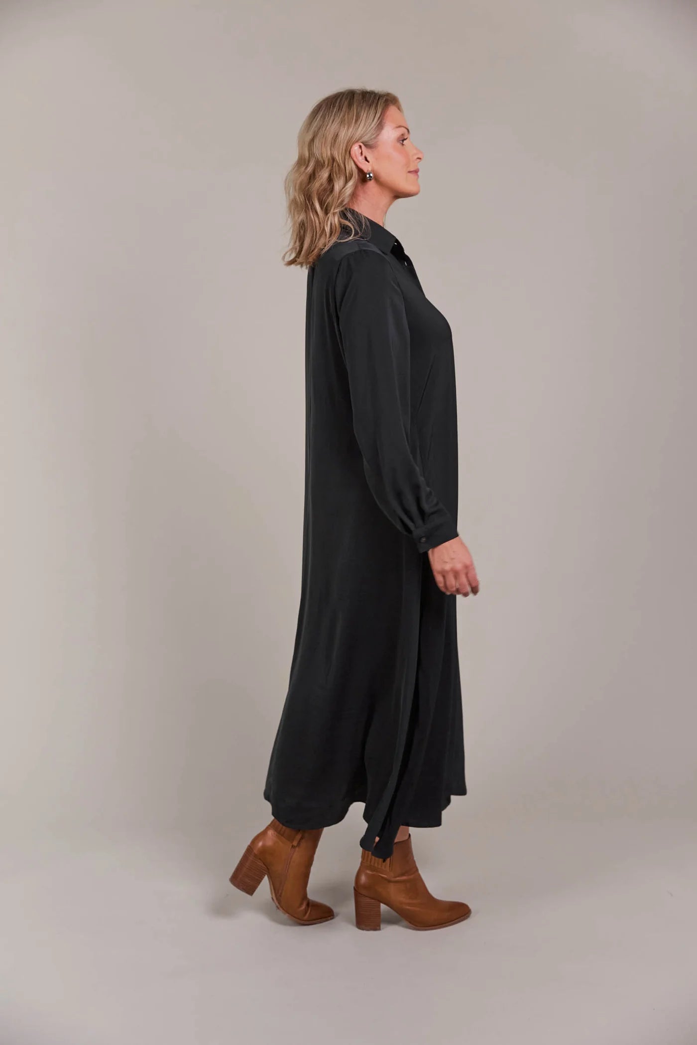 EB&IVE Elsie Shirt Dress BLACK