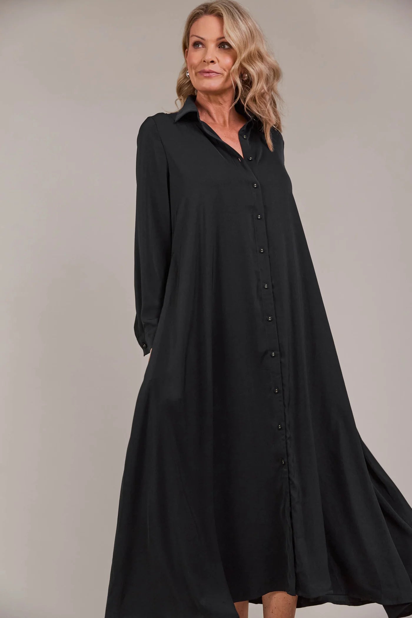 EB&IVE Elsie Shirt Dress BLACK