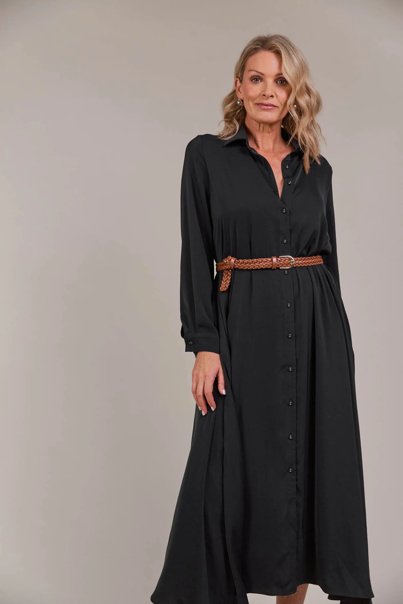 EB&IVE Elsie Shirt Dress BLACK